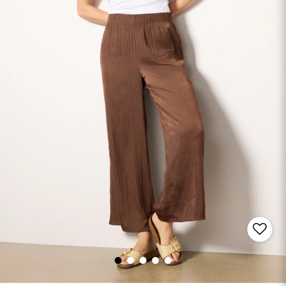 Z Supply Brown Wide Leg Pleated Pants